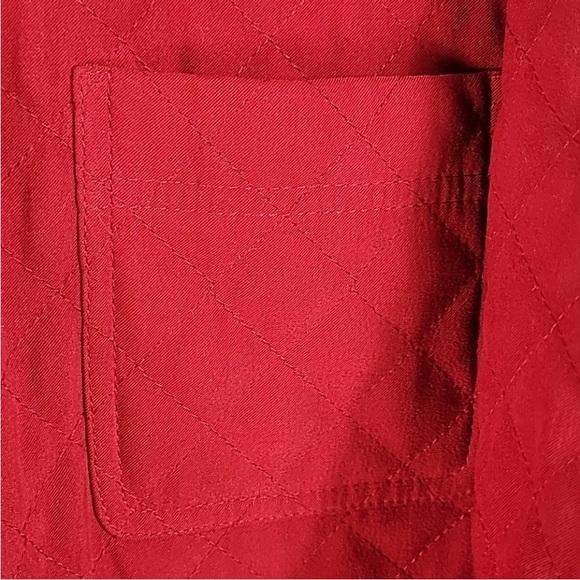 Talbots Quilted Red Button Down Jacket Chore Barn Coat - Picture 4 of 9